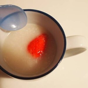 ❤冷凍苺の生姜甘酒ミルクジュース❤